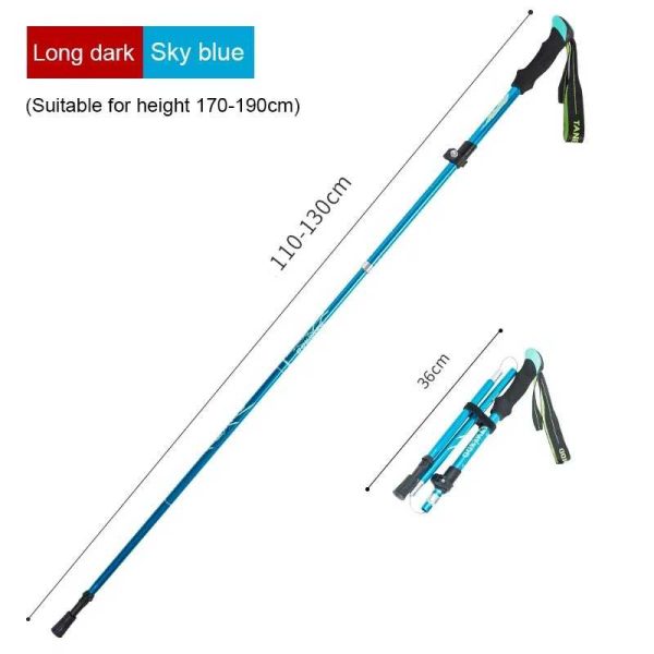 TaffSPORT Tongkat Hiking Trekking Pole 5 Section 130cm Foldable 36cm - TF13