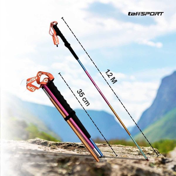 TaffSPORT Tongkat Hiking Lipat Trekking Pole Aluminium Alloy 1.2 - 7075