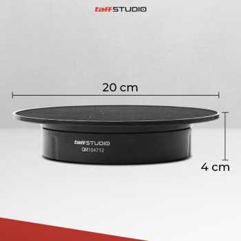 TaffSTUDIO Alas Putar Fotografi Suede Rotating 360 Turntable 20cm - QM104712