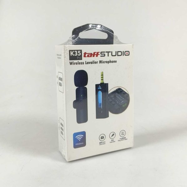 TaffSTUDIO Clip On Mic Wireless Vlogging Singing 3.5mm - K35 Pro