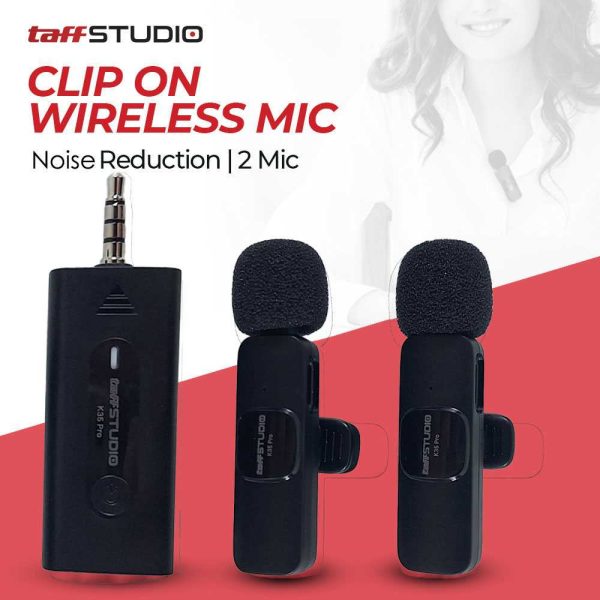 TaffSTUDIO Clip On Mic Wireless Vlogging Singing 3.5mm - K35 Pro