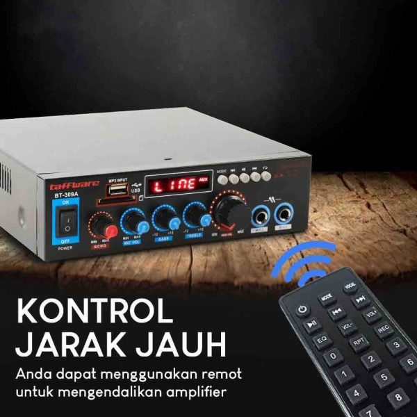 Taffware Audio Amplifier HiFi Bluetooth 5.0 Stereo 2 Channel 800W - BT-309A