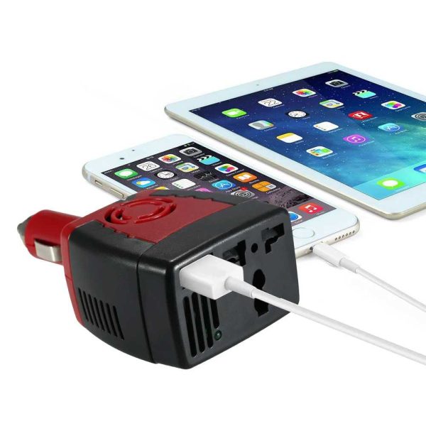 Taffware Power Car Inverter DC 12 V to AC 220-240V 5V USB 150W - T150W