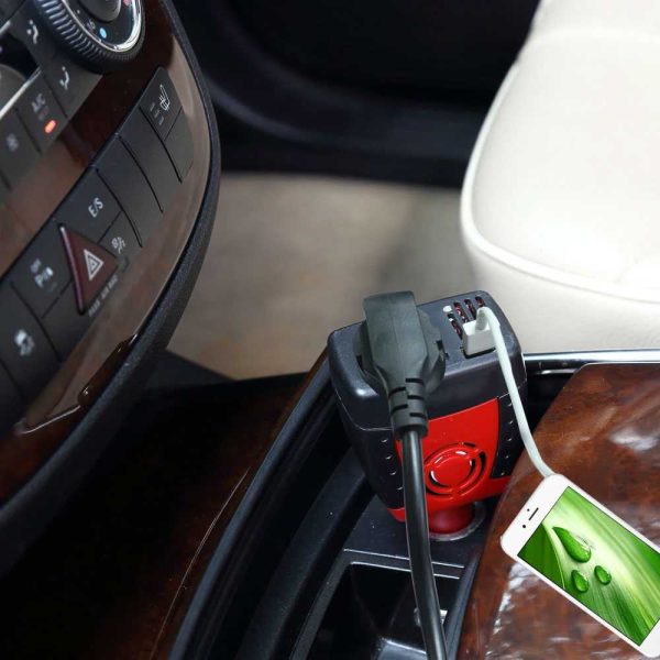 Taffware Power Car Inverter DC 12 V to AC 220-240V 5V USB 150W - T150W