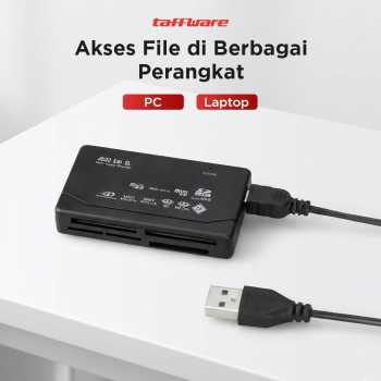 Taffware Card Reader USB 2.0 Multi Slot CF SD MicroSD MMC MS XD Card - SHTC-08