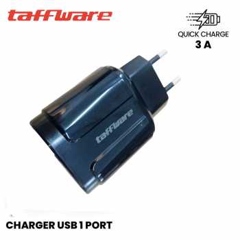 taffware-charger-usb-smartphone-quick-charge-qc30-3a-18w-eu-plug-te-007 Taffware Kepala Charger Fast Charging QC3.0 USB A EU Plug 3A 18W - TE-007