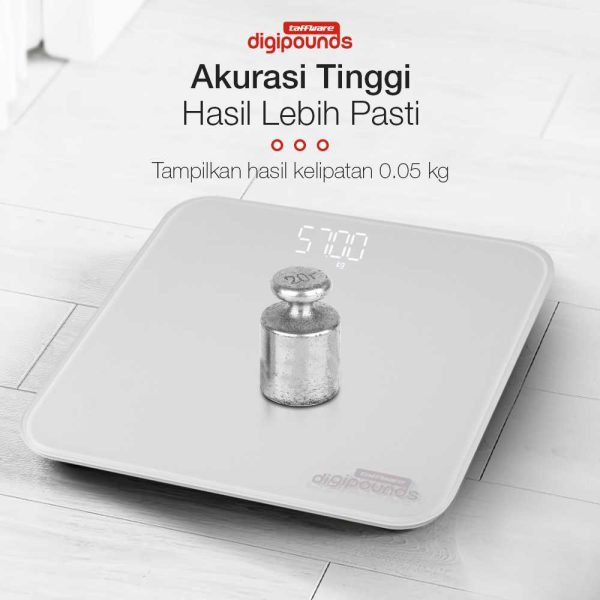 Taffware Digipounds Timbangan Badan Digital Scale 180kg Battery Type - CB610