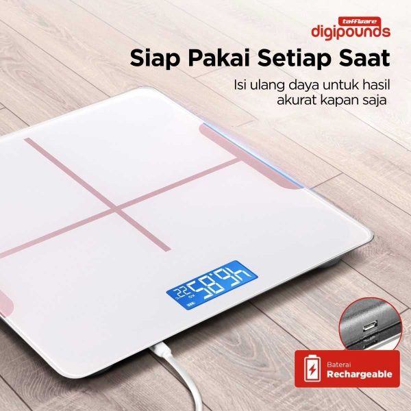 Taffware Digipounds Timbangan Badan Digital Scale 180kg - BS3720