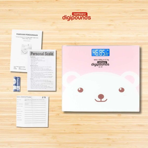 Taffware Digipounds Timbangan Badan Digital Scale Battery 180kg - SC-01