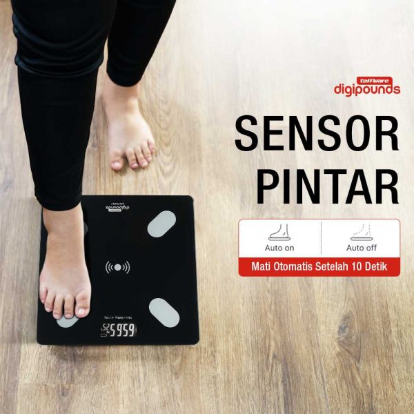 Taffware Digipounds Timbangan Badan Digital Scale BMI Smart App 180kg - ANT0217