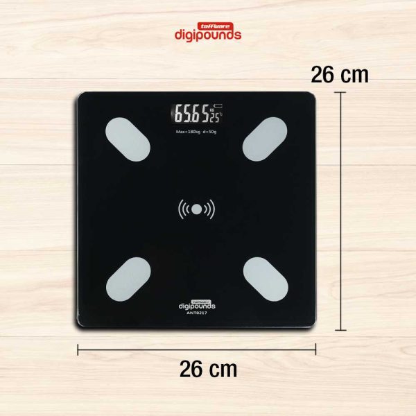 Taffware Digipounds Timbangan Badan Digital Scale BMI Smart App 180kg - ANT0217
