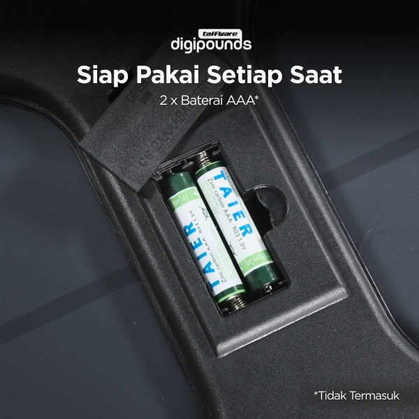 Taffware Digipounds Timbangan Badan Kaca Elektronik 180KG - SC-05