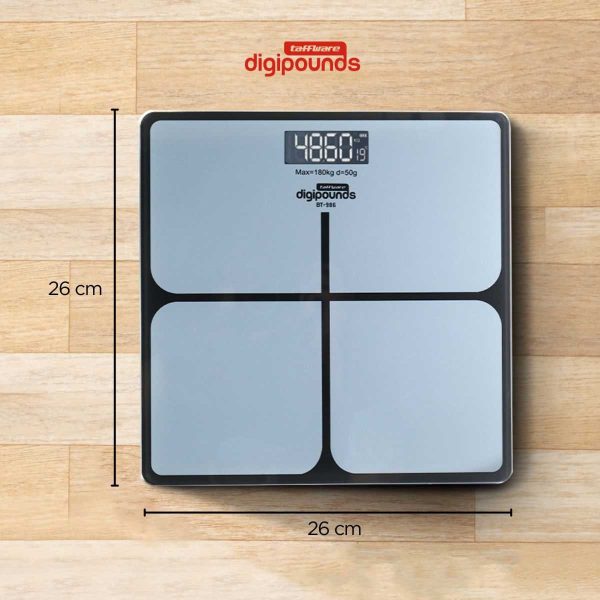 Taffware Digipounds Timbangan Badan Kaca Elektronik 180KG - SC-05