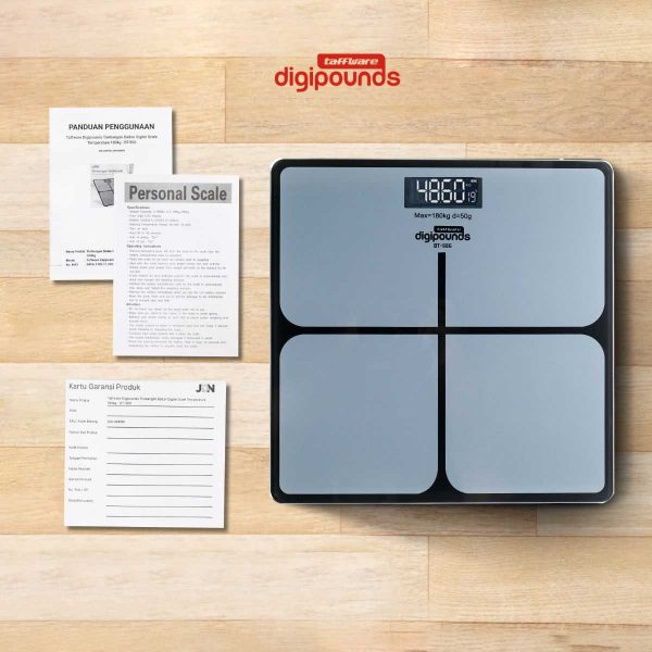 Taffware Digipounds Timbangan Badan Kaca Elektronik 180KG - SC-05