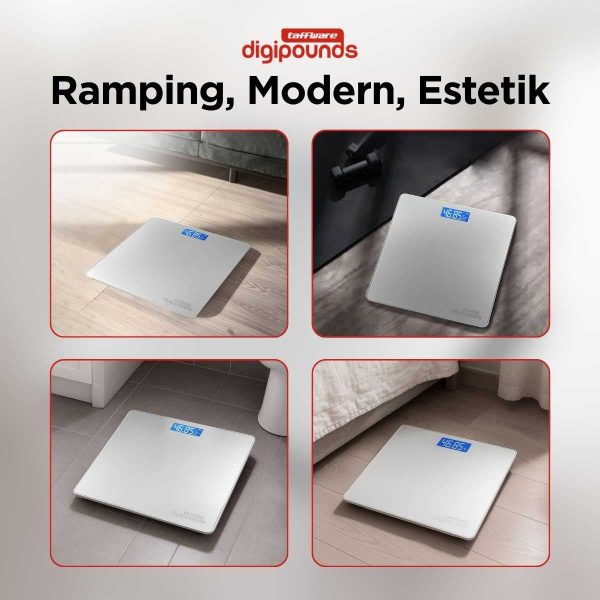 Taffware Digipounds Timbangan Badan Digital Scale Tempered Glass 180kg - CB510