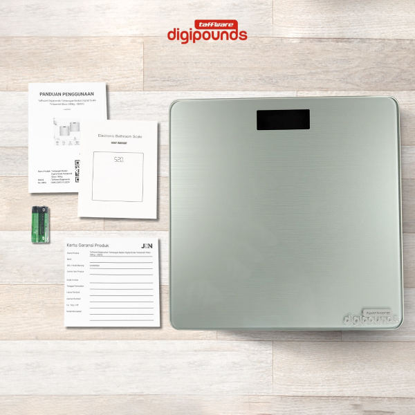 Taffware Digipounds Timbangan Badan Digital Scale Tempered Glass 180kg - CB510