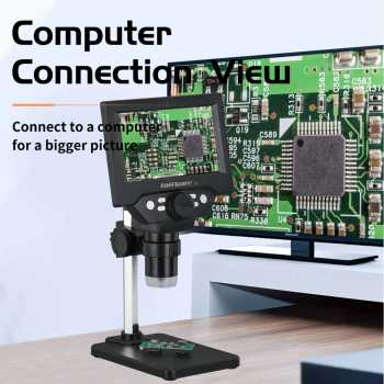 Taffware Mikroskop Digital 10 MP Pembesaran 1000X 5.5 Inch LED Display - G5