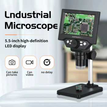 Taffware Mikroskop Digital 10 MP Pembesaran 1000X 5.5 Inch LED Display - G5