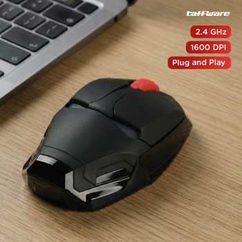 Taffware Mouse Wireless Optical 2.4GHz Iron Man 4 Key 1600DPI - M8