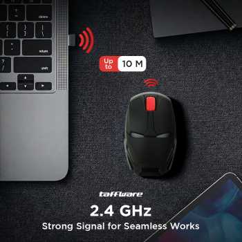 Taffware Mouse Wireless Optical 2.4GHz Iron Man 4 Key 1600DPI - M8