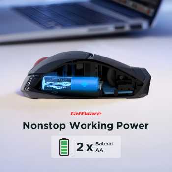 Taffware Mouse Wireless Optical 2.4GHz Iron Man 4 Key 1600DPI - M8