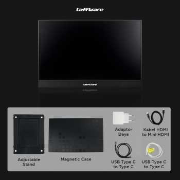 Taffware Portable Monitor 15.6 Inch IPS UHD 4K 60Hz Type C Mini HDMI - SJD1505