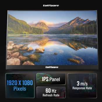 Taffware Portable Monitor 17.3 Inch IPS FHD 60Hz Type C Mini HDMI - 1730XTS