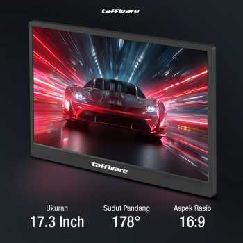 Taffware Portable Monitor 17.3 Inch IPS FHD 60Hz Type C Mini HDMI - 1730XTS