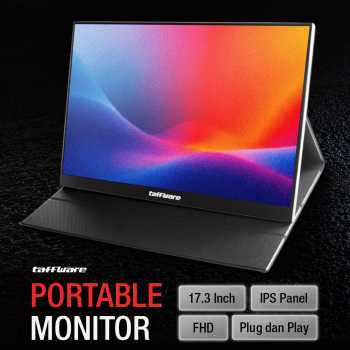 Taffware Portable Monitor 17.3 Inch IPS FHD 60Hz Type C Mini HDMI - 1730XTS