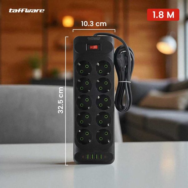 Taffware Stop Kontak USB Type C EU Plug 10A 110-250V 2500W - QL-1077U / QL-1078U