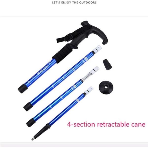 TaffSPORT Tongkat Hiking Trekking Pole Curved Telescopic 4 Section - X-100