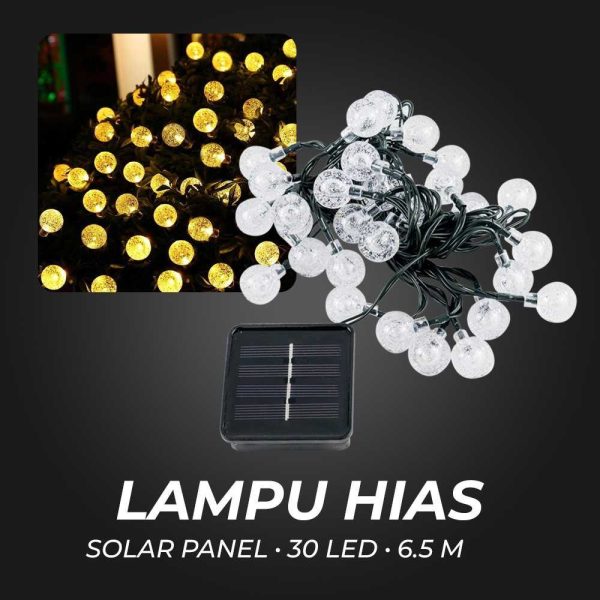 TaffLED Lampu Hias Dekorasi String Solar Panel 30 LED 8 Mode 6.5M - 896