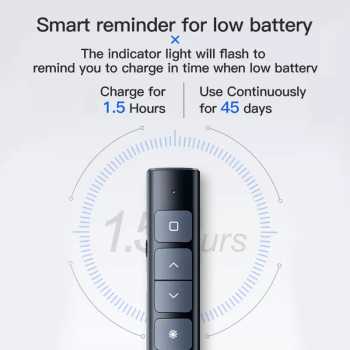Taffware Laser Pointer Presentasi Pen Remote Wireless 100M 2.4 GHz - QS-216