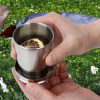 TaffSPORT Gelas Lipat Stainless Steel Foldable Cup Carabiner 69ml - BS75