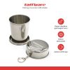 TaffSPORT Gantungan Kunci Gelas Lipat Camping Folded Cup 240ML - YL37802 - Silver