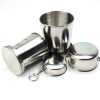 TaffSPORT Gantungan Kunci Gelas Lipat Camping Folded Cup 240ML - YL37802 - Silver