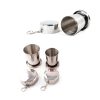 TaffSPORT Gantungan Kunci Gelas Lipat Camping Folded Cup 240ML - YL37802 - Silver
