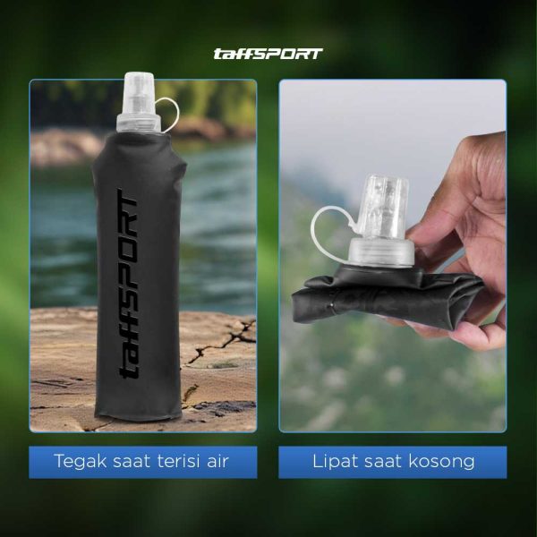 TaffSPORT Botol Minum Soft Flask Foldable Sport Water 500ml - TF-51