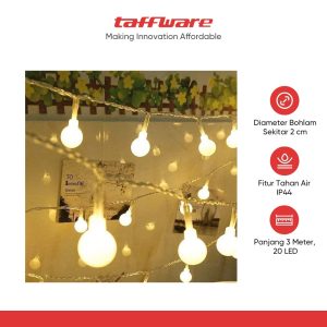 TaffLED Lampu Hias Sperical Light String Portable 20 LED 3M - ZYD0931