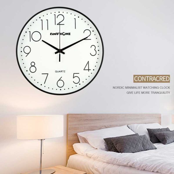 TaffHOME Jam Dinding Quartz Nordic Minimalist Silent Movement 20cm - DG-20