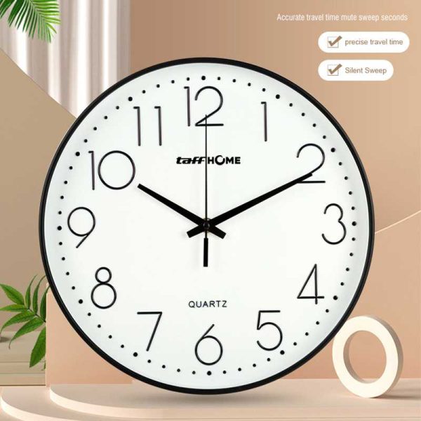 TaffHOME Jam Dinding Quartz Nordic Minimalist Silent Movement 20cm - DG-20