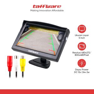 Taffware Monitor Rear View Parkir Mobil TFT LCD 5 Inch - Black