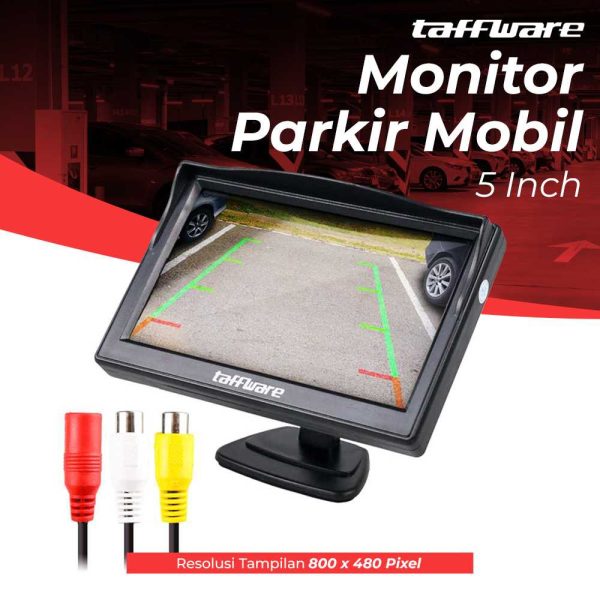 Taffware Monitor Rear View Parkir Mobil TFT LCD 5 Inch - Black