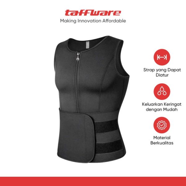 Korset TaffSPORT Pembentuk Badan Pria Shaper Corset Vest Single Velcro
