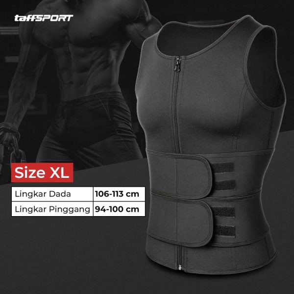 Korset TaffSPORT Pembentuk Badan Pria Shaper Corset Vest Single Velcro