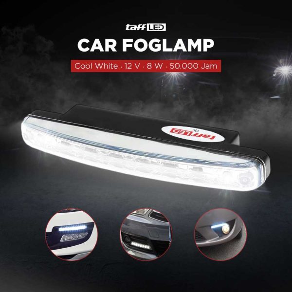 TaffLED Lampu Kabut Mobil Car Foglamp DRL LED Cool White 12V 8W 1 PCS - QC