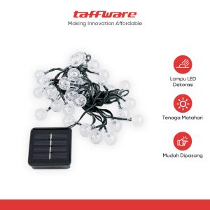TaffLED Lampu Hias Dekorasi String Solar Panel 30 LED 8 Mode 6.5M - 896