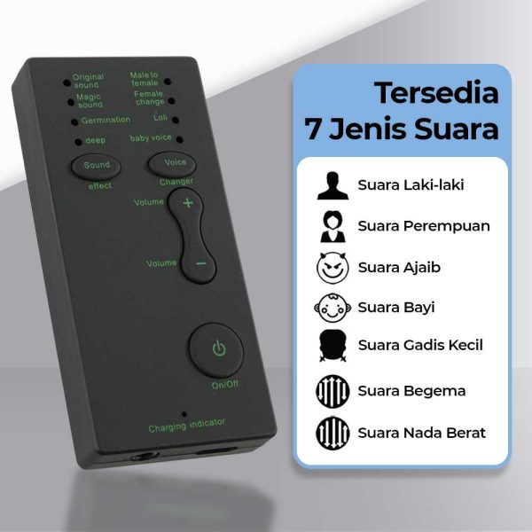 TaffSTUDIO Alat Pengubah Suara Voice Changer Mini Portable - AE19