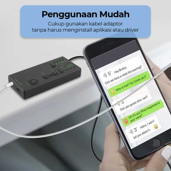 TaffSTUDIO Alat Pengubah Suara Voice Changer Mini Portable - AE19
