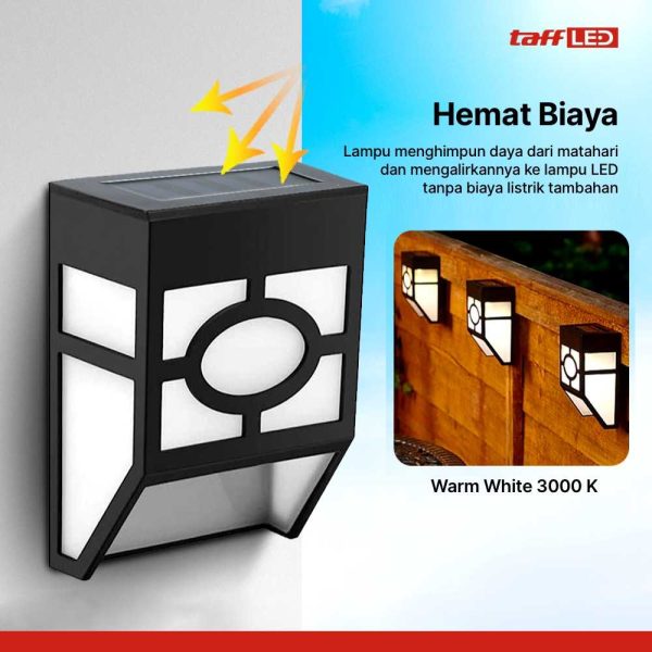 TaffLED Lampu Dinding Solar LED Outdoor Waterproof 2V - OO10